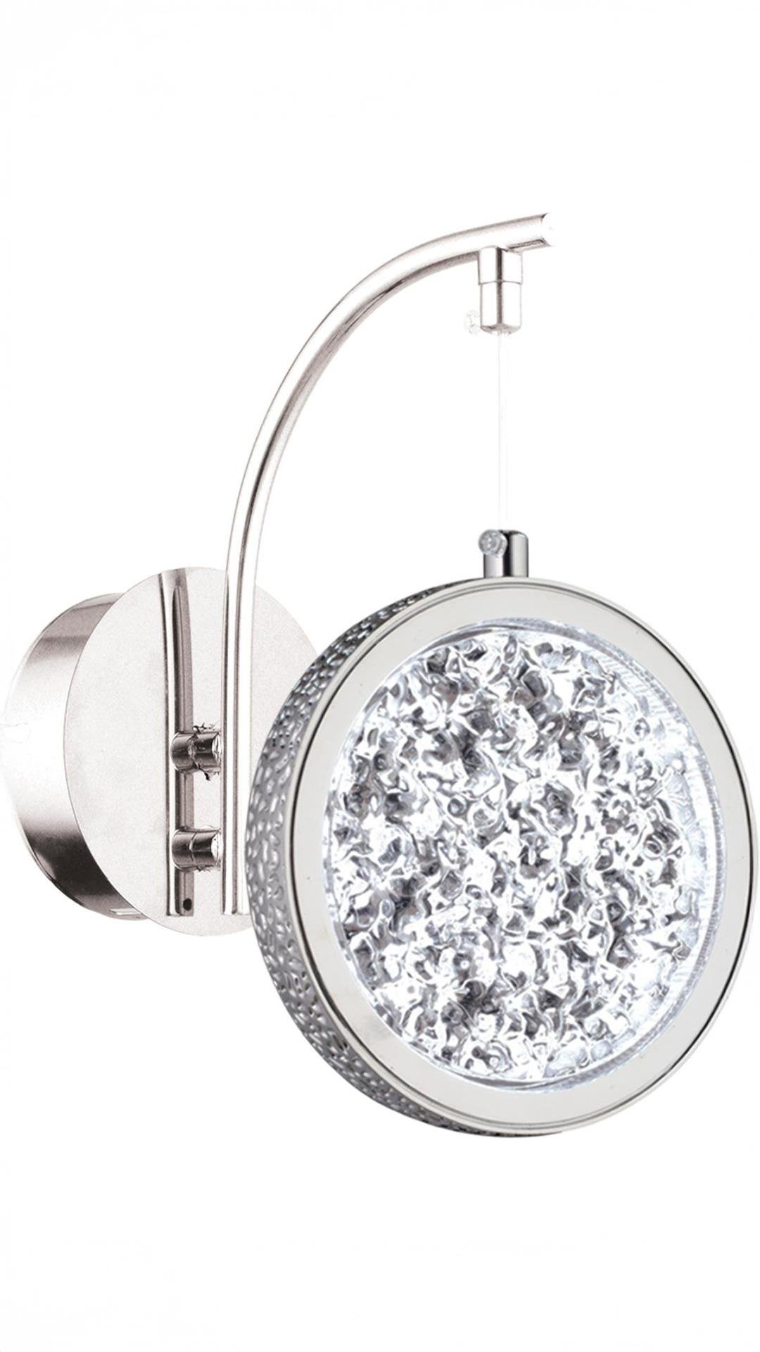 Modern Tasarım Duvar Aplik Power Led İthal Led Aplik 6500K Buz Beyazı Krom Gövde
