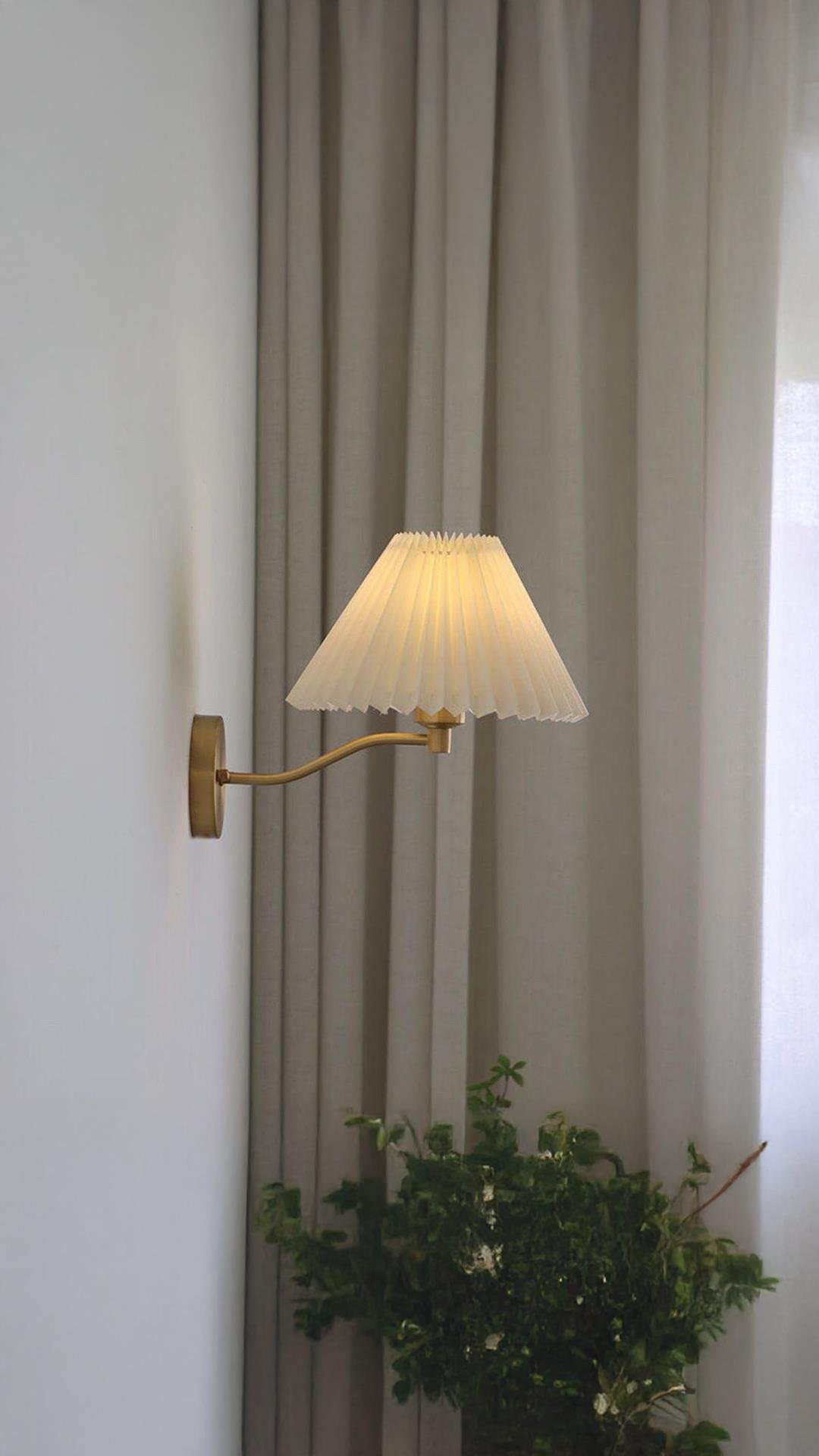 Modern Tasarım Kablosuz Tak Pilli Aplik Çalıştır Krem Abajur Umbrella Aplik Eskitme Gold Sarı 1 Adet