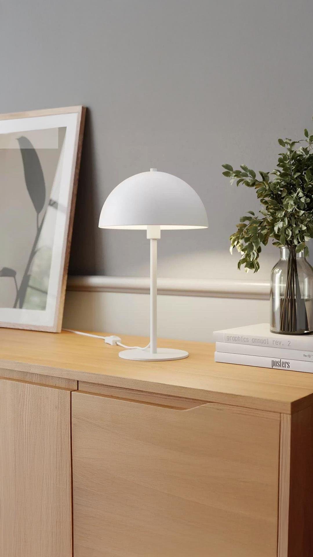 Modern Tasarım Mars Dekoratif Şık Abajur Beyaz Gövde