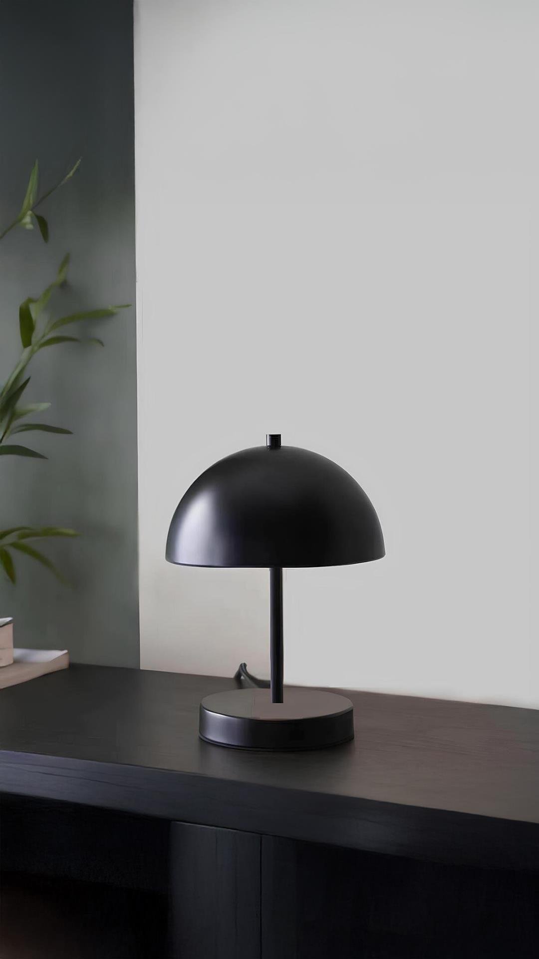 Modern Tasarım Mini Mars Abajur Kablolu Aç Kapa Butonlu Fişli Masa Lambası G9duy Siyah