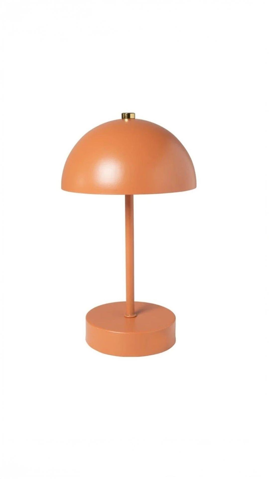 Modern Tasarım Mini Mars Abajur Kablolu Aç Kapa Butonlu Fişli Masa Lambası Turuncu