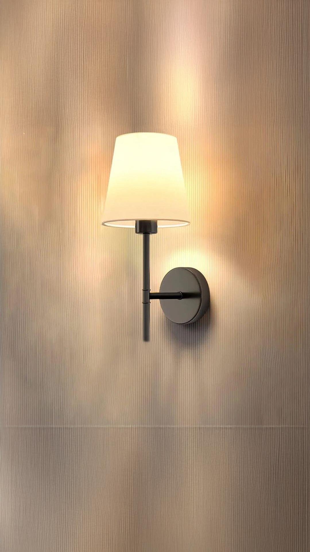 Modern Tasarım Pilli Aplik Kablosuz Aç Kapa Butonlu Tak Çalıştır Krem Şapka Parlak Mat Siyah