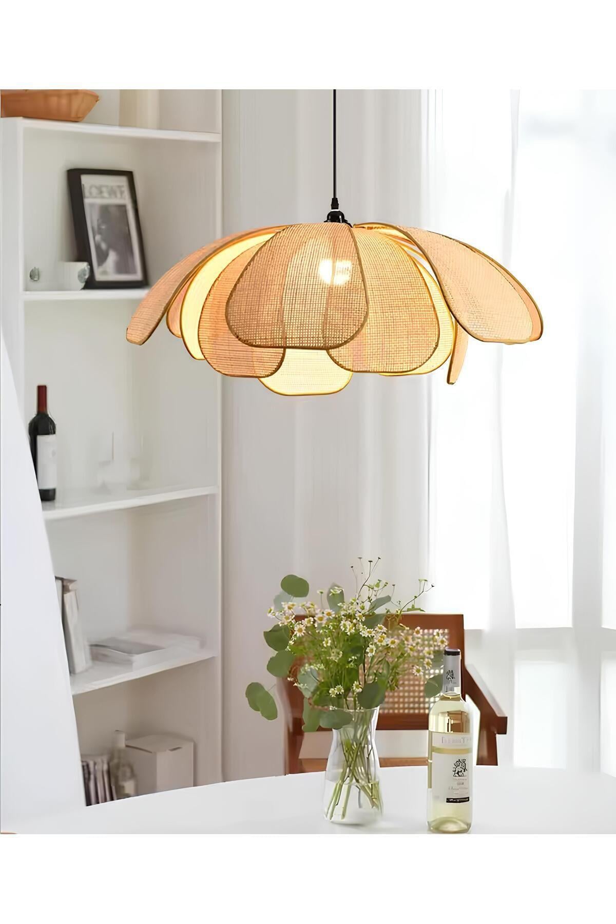 Modern Tasarım Rose Çiçek Avize Tavana Sıfır Boheme Salon Oturma Odası Mutfak Avizesi