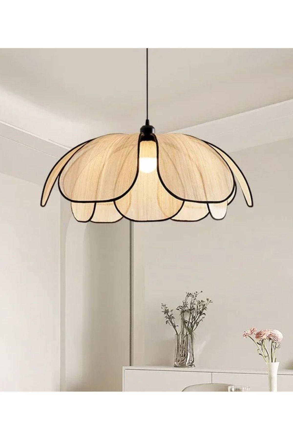 Modern Tasarım Rose Çiçek Avize Tavana Sıfır Boheme Salon Oturma Odası Mutfak Avizesi