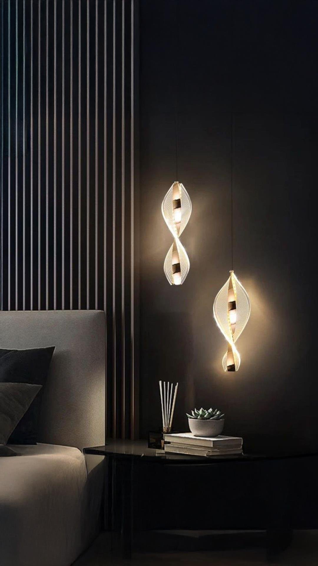 Modern Tasarım Tekli Sarkıt Lucca Led Avize Gold Sarı 1 Adet