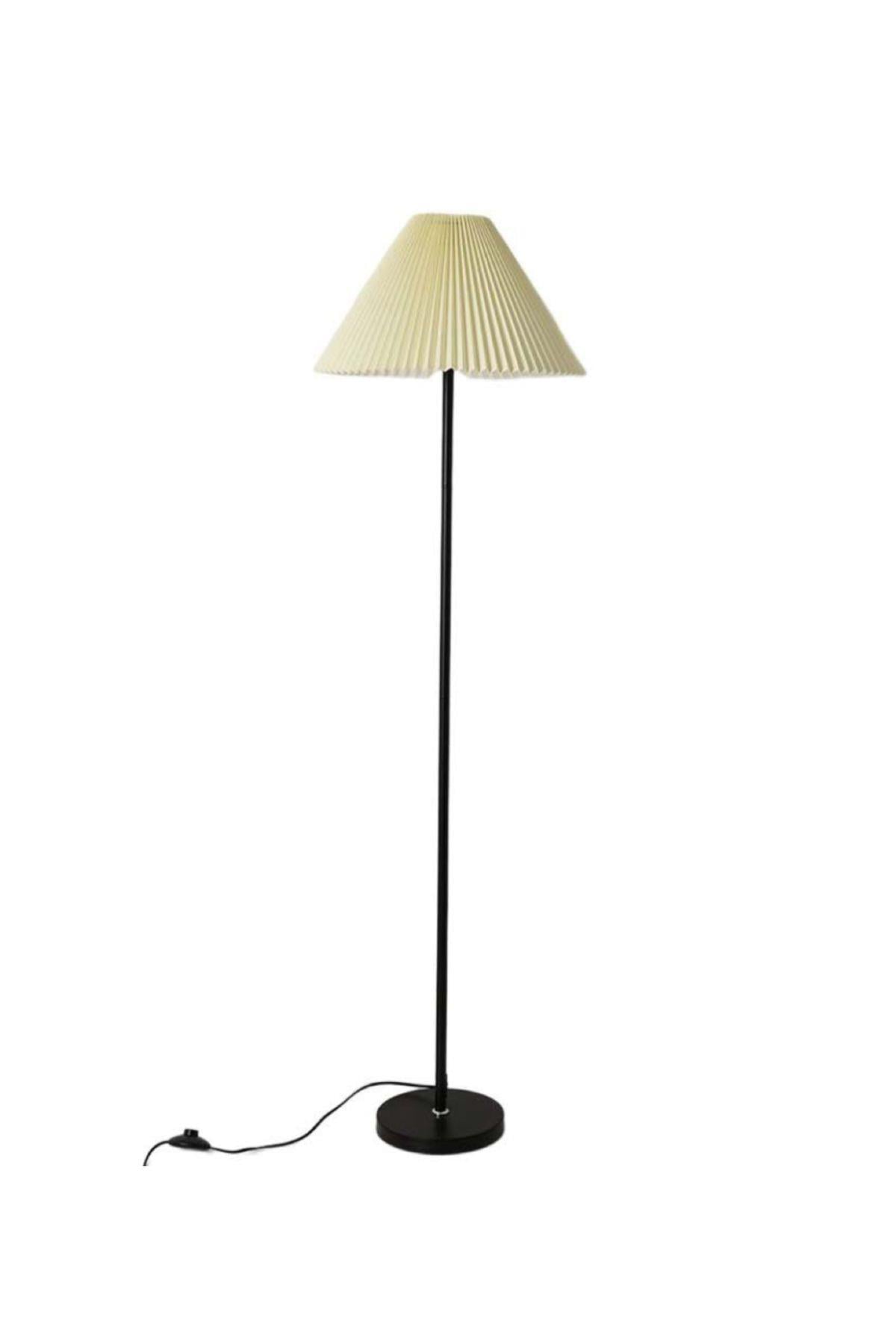 Modern Tasarım Umbrella Abajur Ayaklı Lambader Siyah