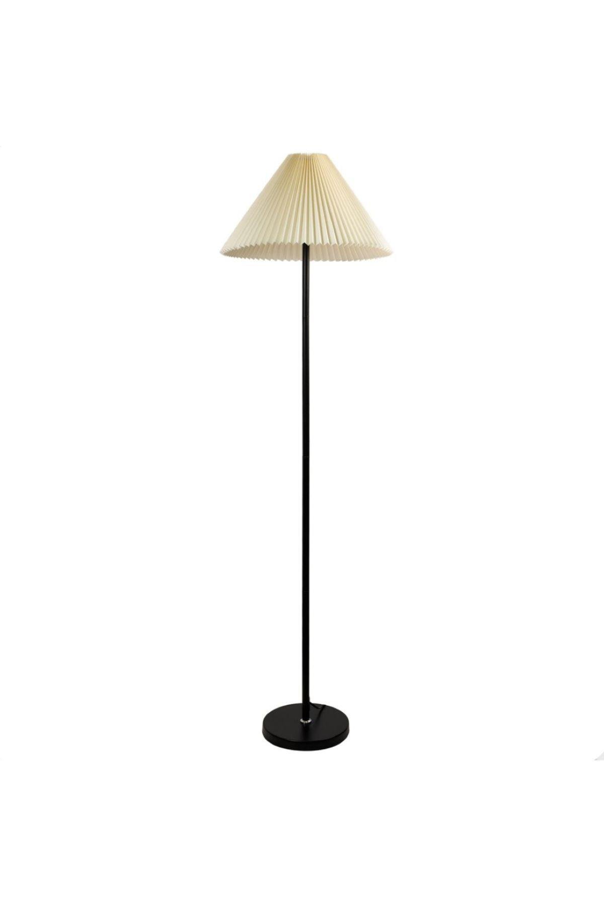Modern Tasarım Umbrella Abajur Ayaklı Lambader Siyah