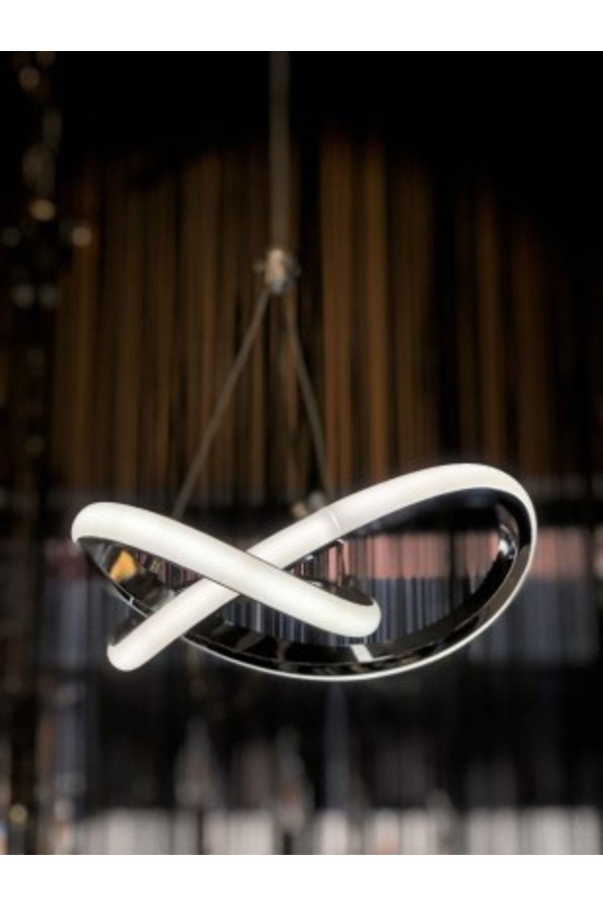 Modern Tekli Sarkıt Power Led Avize Krom Kaplama Ledli Avize