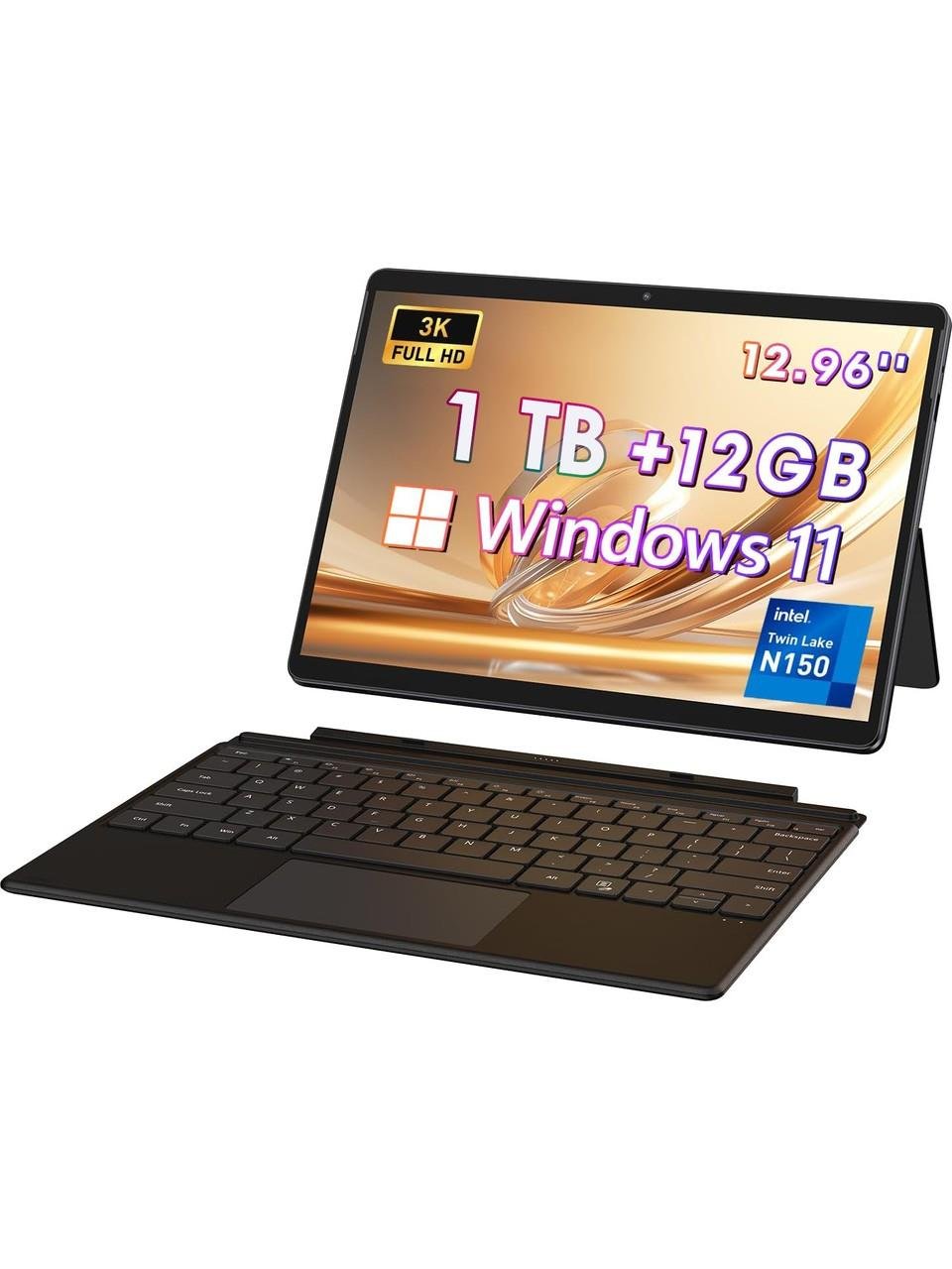 Chuwi HI10 Max 3K İntel N150CPU 1TB Depolama 12GB Ram WIN11PRO 2 In1 13'' Tablet Pc+Klavye+Kalem+Mouse+Türkçe Klavye Sticker