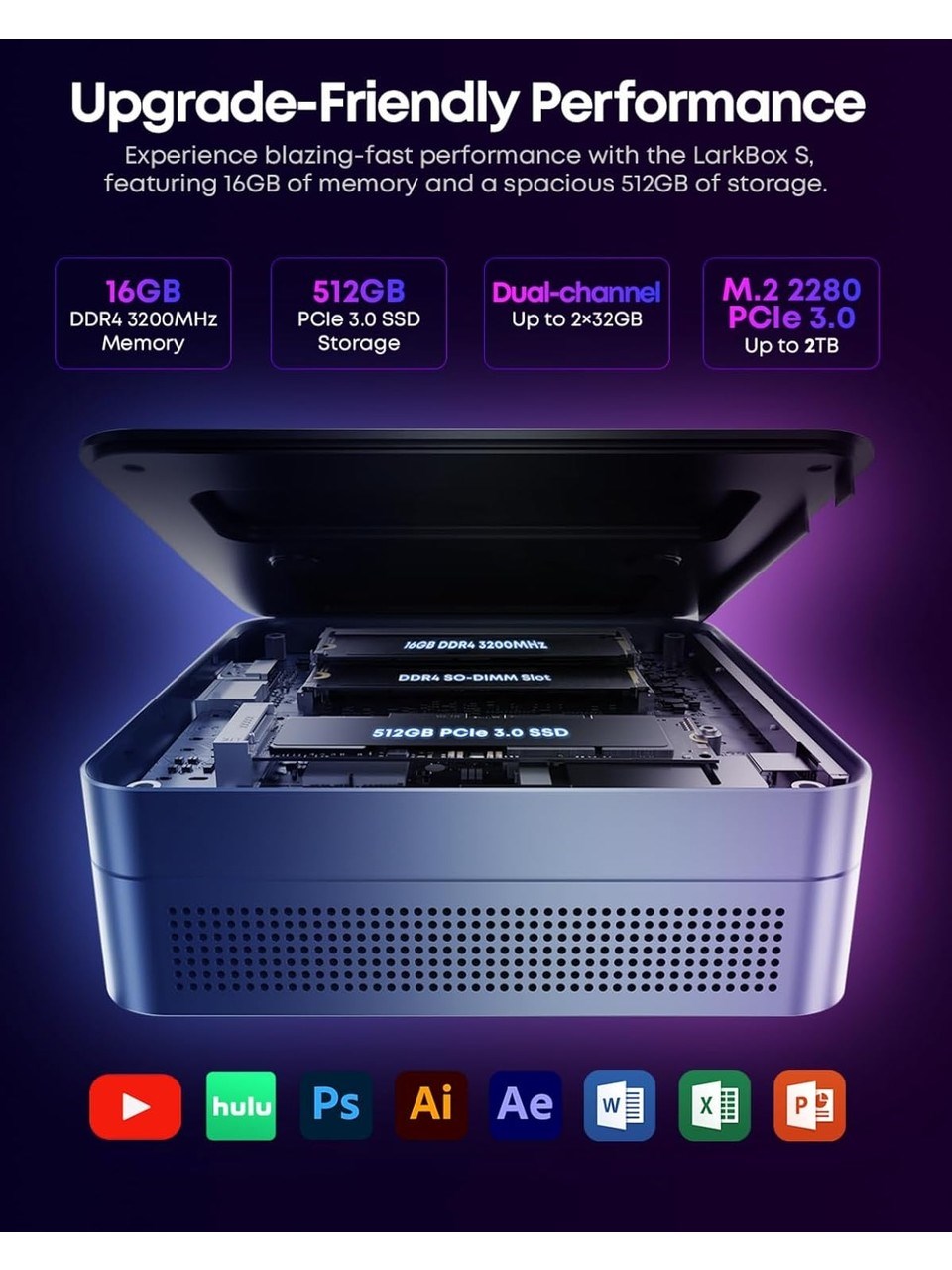 Chuwi Larkbox S Intel I3 1220P 16GB Ram 512GB SSD Windows 11 Mini Masaüstü Bilgisayar