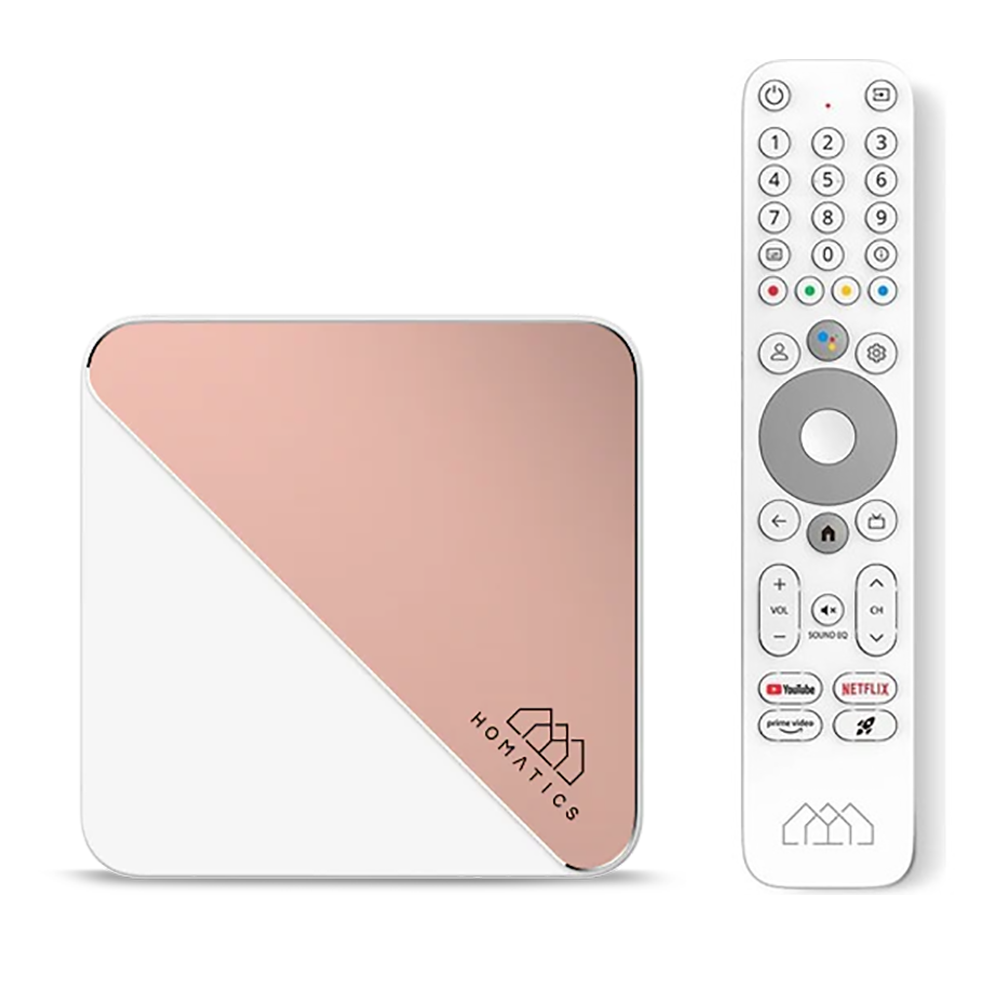 Homatics Box R 4K Plus Elite Lisanslı Android TV Box Rose Gold (Numerik Kumandalı)