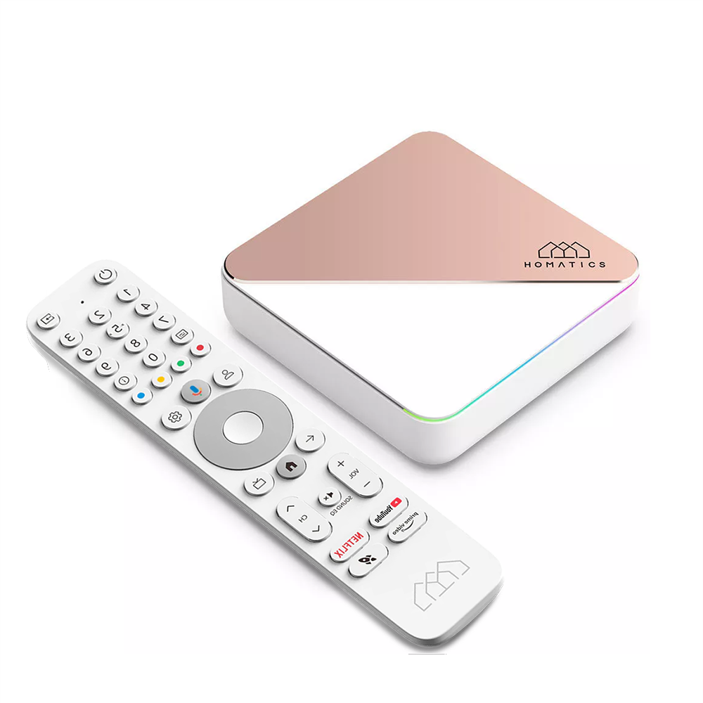 Homatics Box R 4K Plus Elite Lisanslı Android TV Box Rose Gold (Numerik Kumandalı)