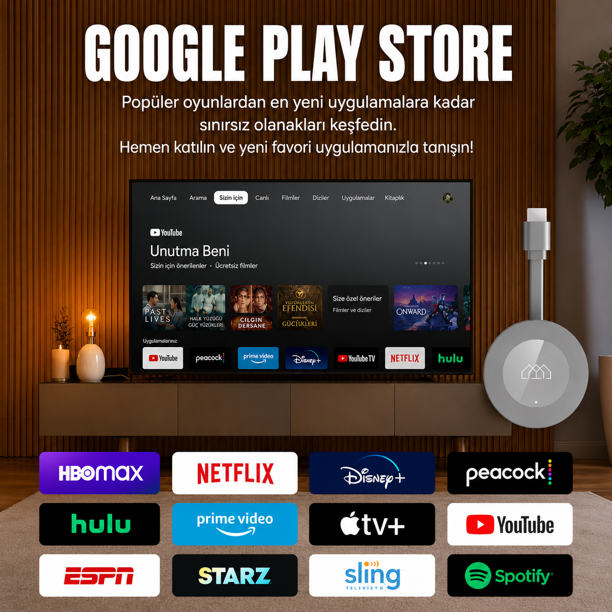 Homatics Dongle G 4K Lisanslı 2 GB RAM 32GB Stick Media Player