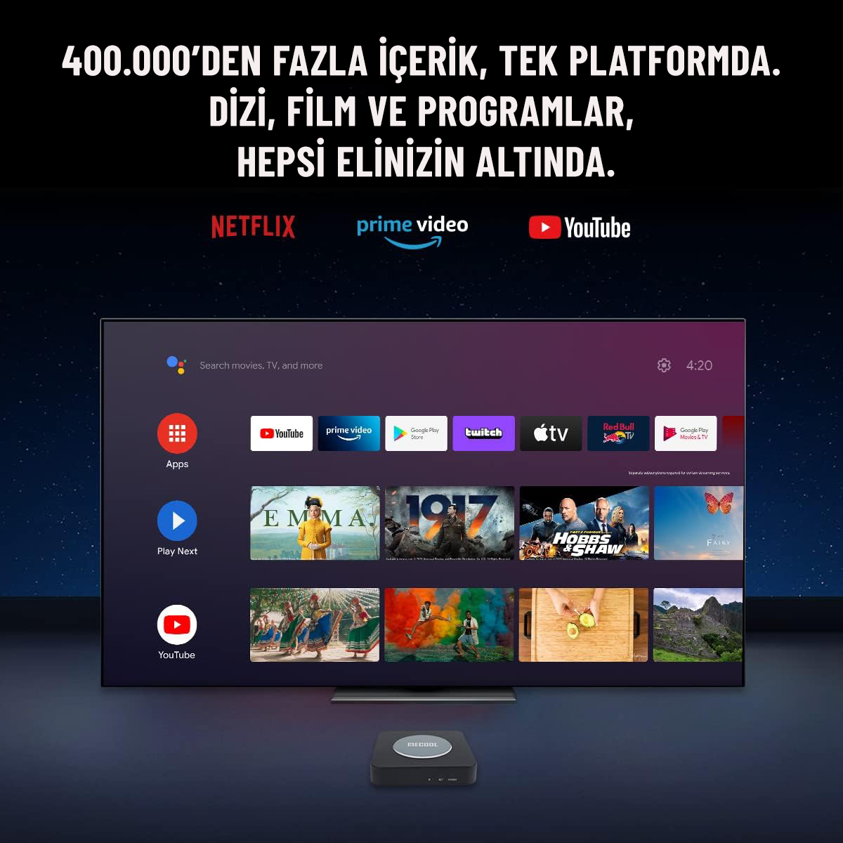 Mecool KM2 Plus Lisanslı 4K Android Media Player