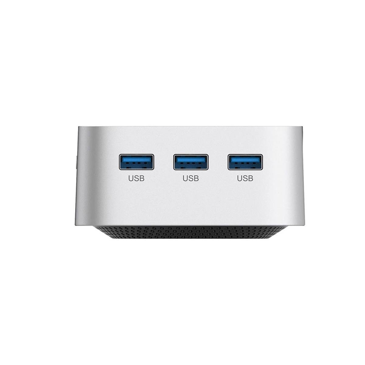 Techstorm Silver Port Intel Celeron N5095 8GB Ram 128GB Rom Win11 Pro 2xEthernet 3xHDMI 2.0 Mini PC