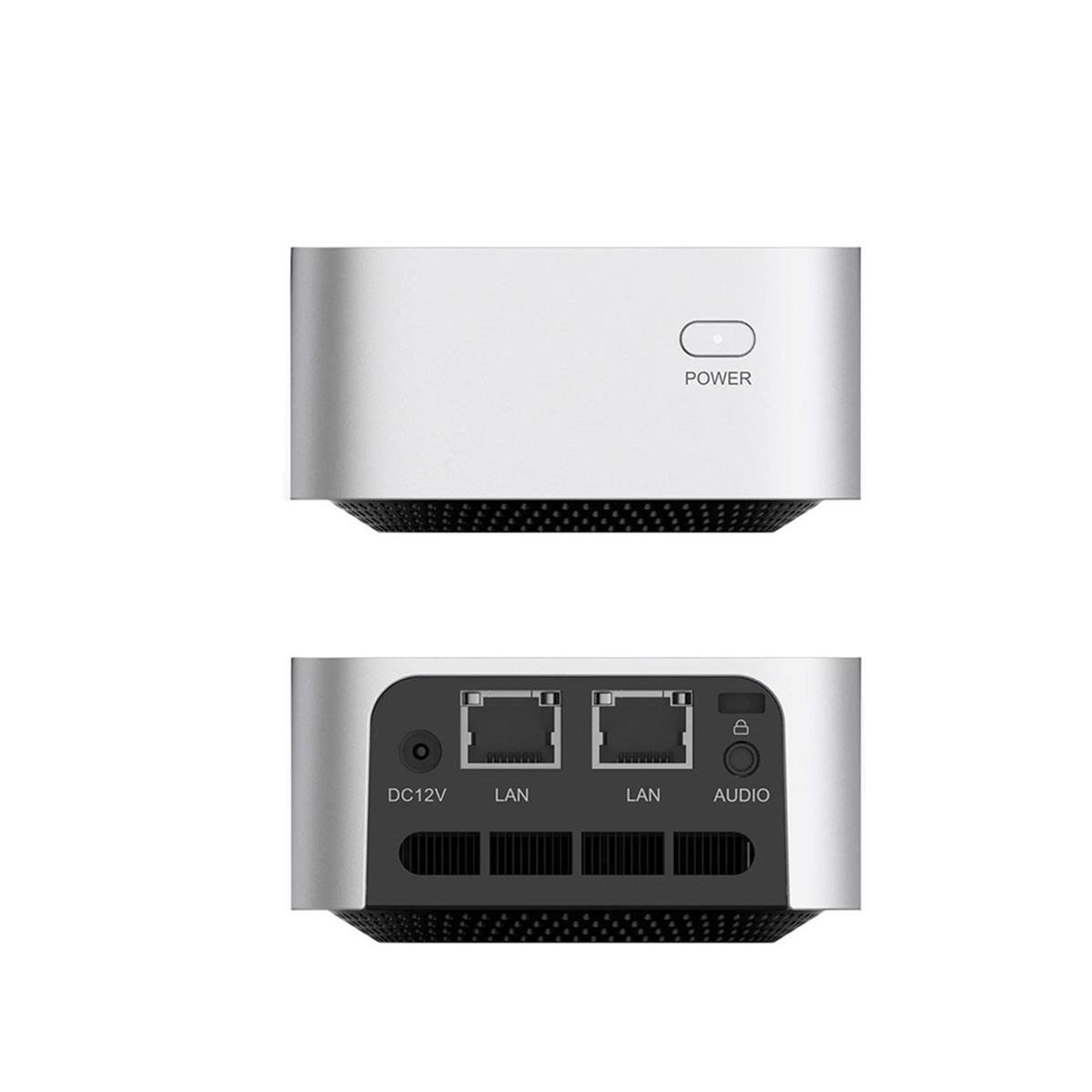 Techstorm Silver Port Intel Celeron N5095 8GB Ram 128GB Rom Win11 Pro 2xEthernet 3xHDMI 2.0 Mini PC