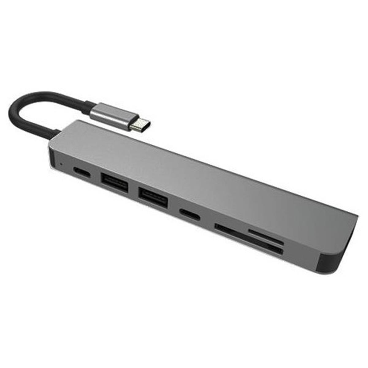Techstorm TSCX07 7in1 TypeC to HDMI+USB3.0+SD/TF+PD+TypeC Adaptör