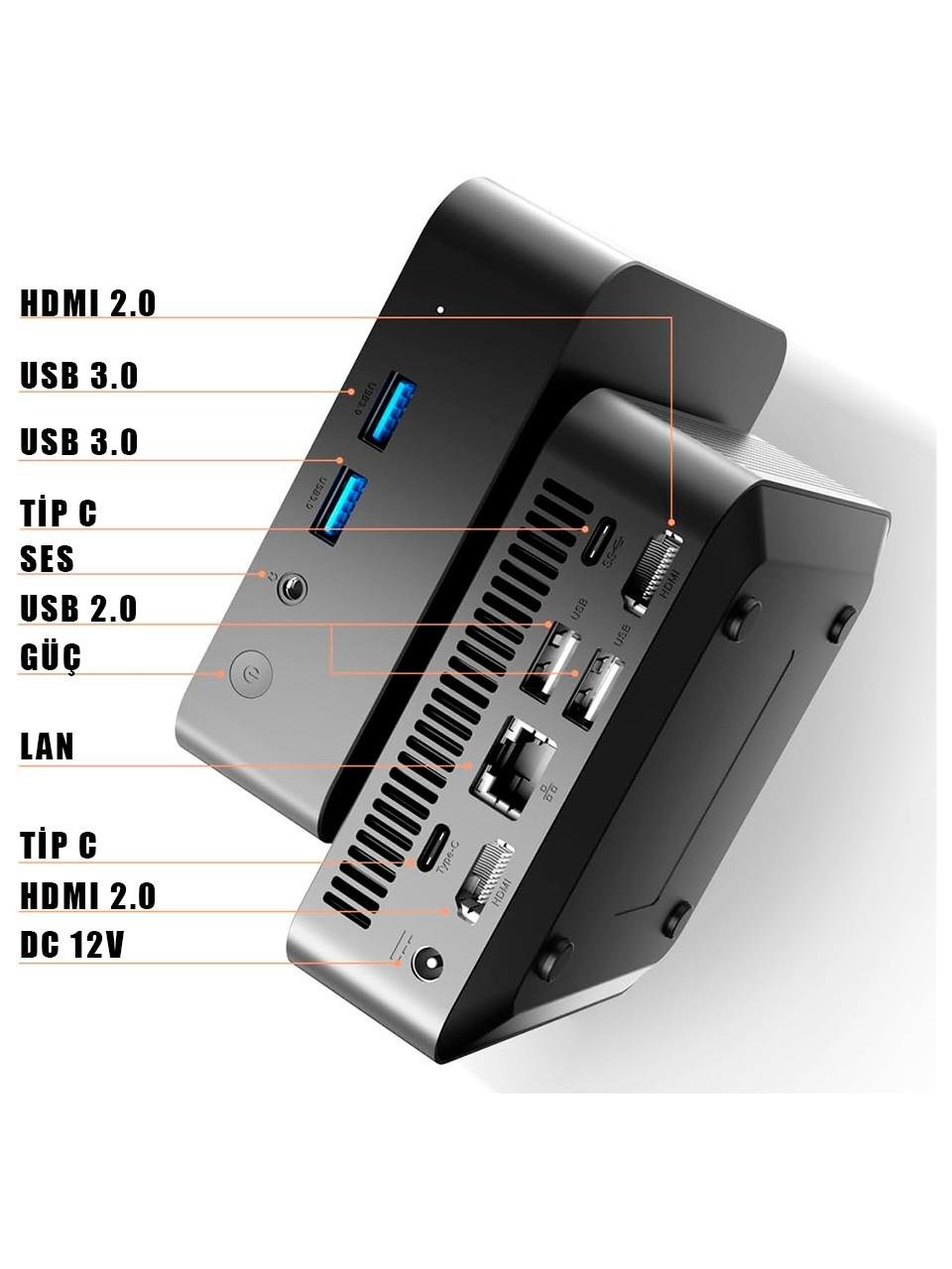 Techstorm Twister Intel N150 İşlemci 16 GB Ram 512 GB Nvme Depolama Win11 Pro Mini PC
