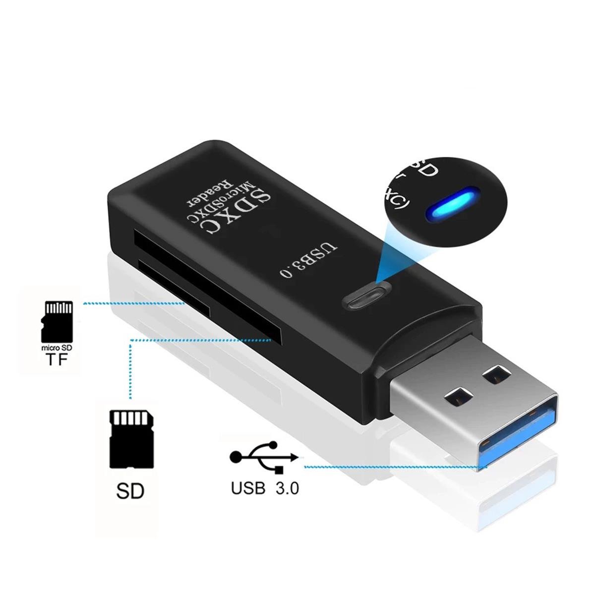 Techstorm USB 3.0 SD/Micro SD Kart Okuyucu Adaptör