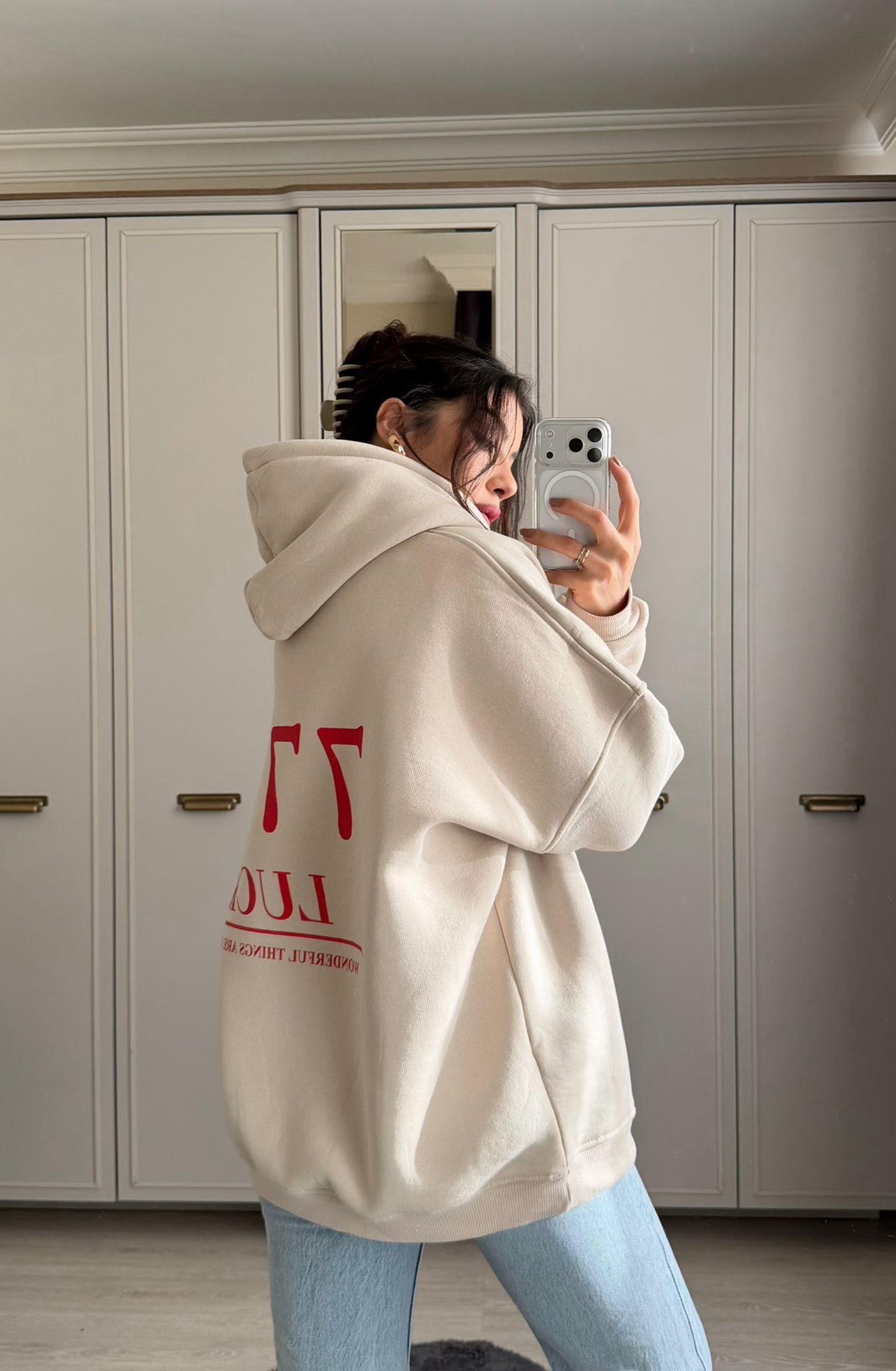 777 Luck Manifest Oversize Sweatshirt