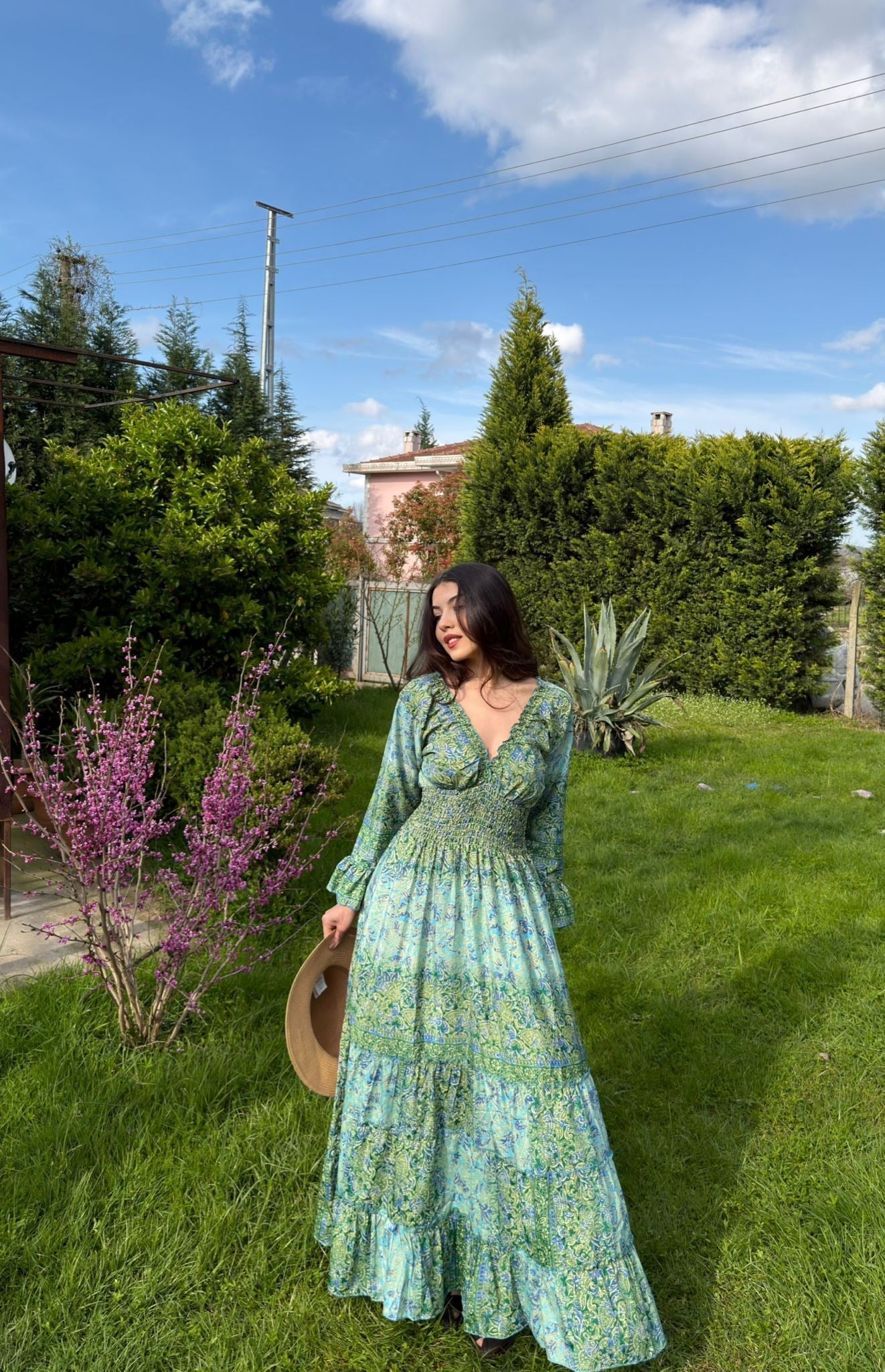 Althea Etnik Desen Bohem İpek Elbise III
