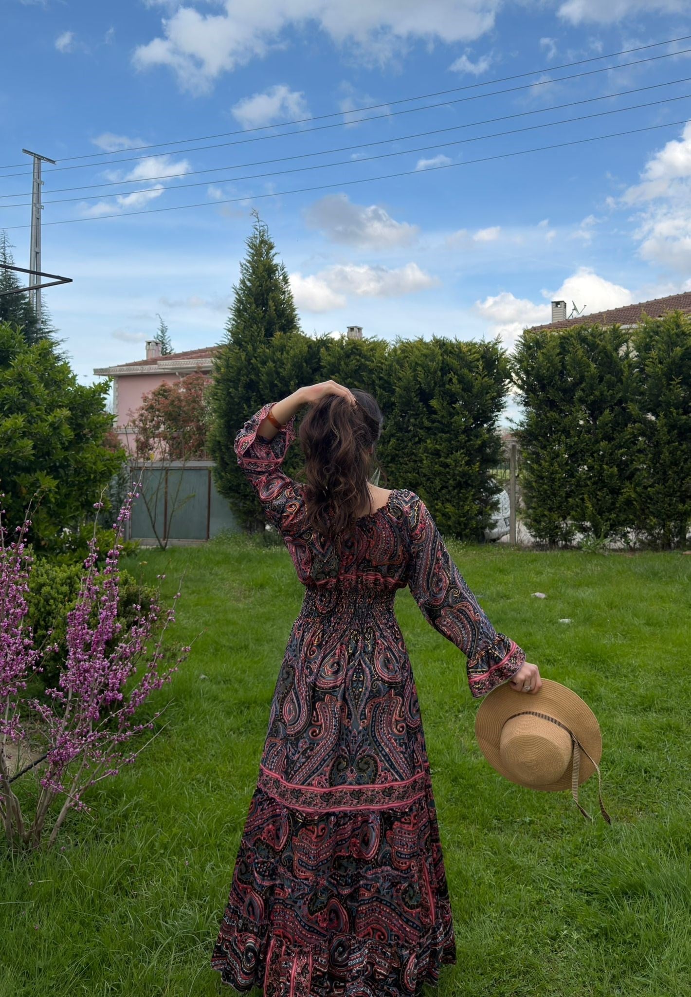 Althea Etnik Desen Bohem İpek Elbise IV