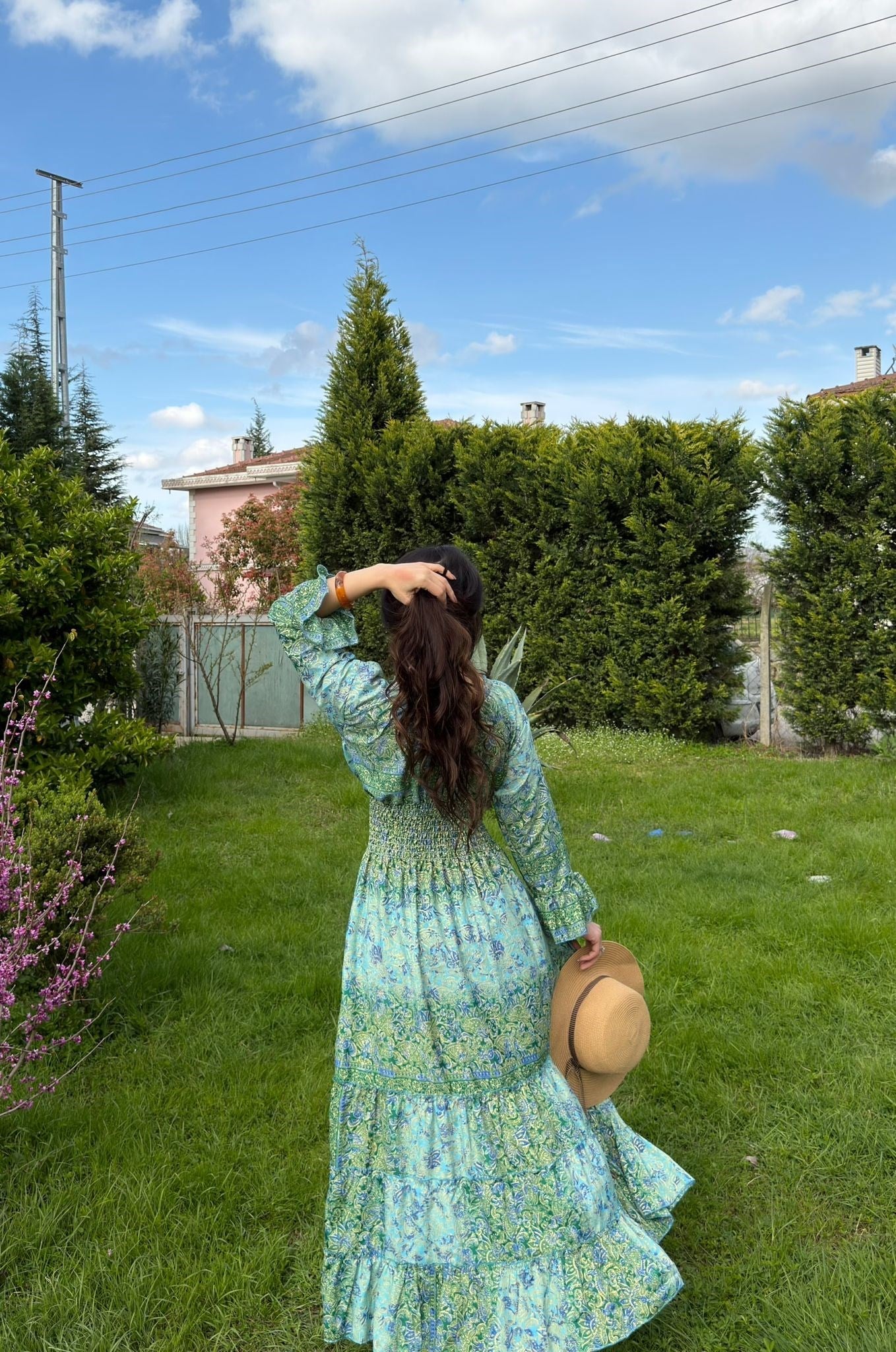Althea Etnik Desen Bohem İpek Elbise III
