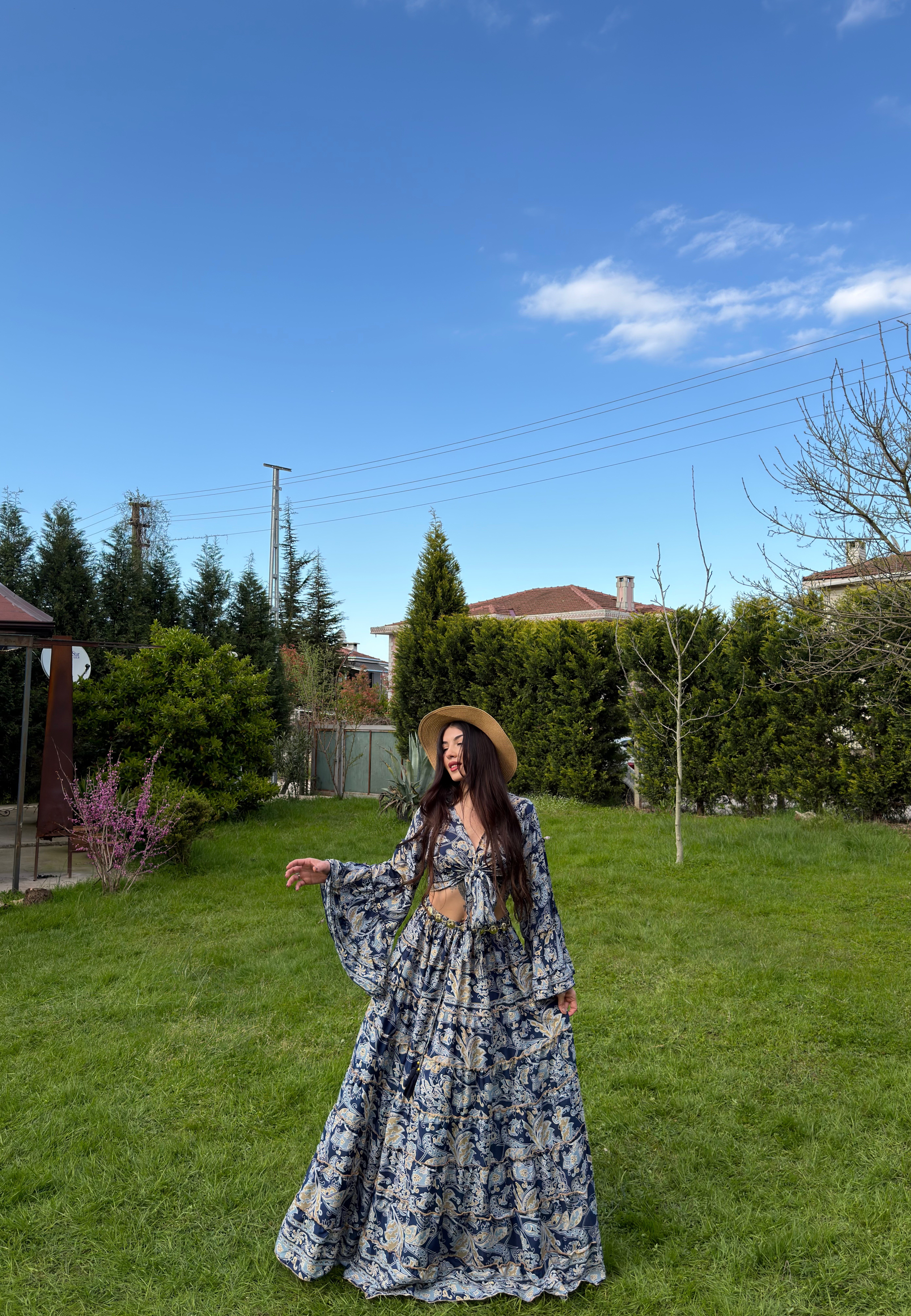 Amara Etnik Desenli İkili Takım Laci