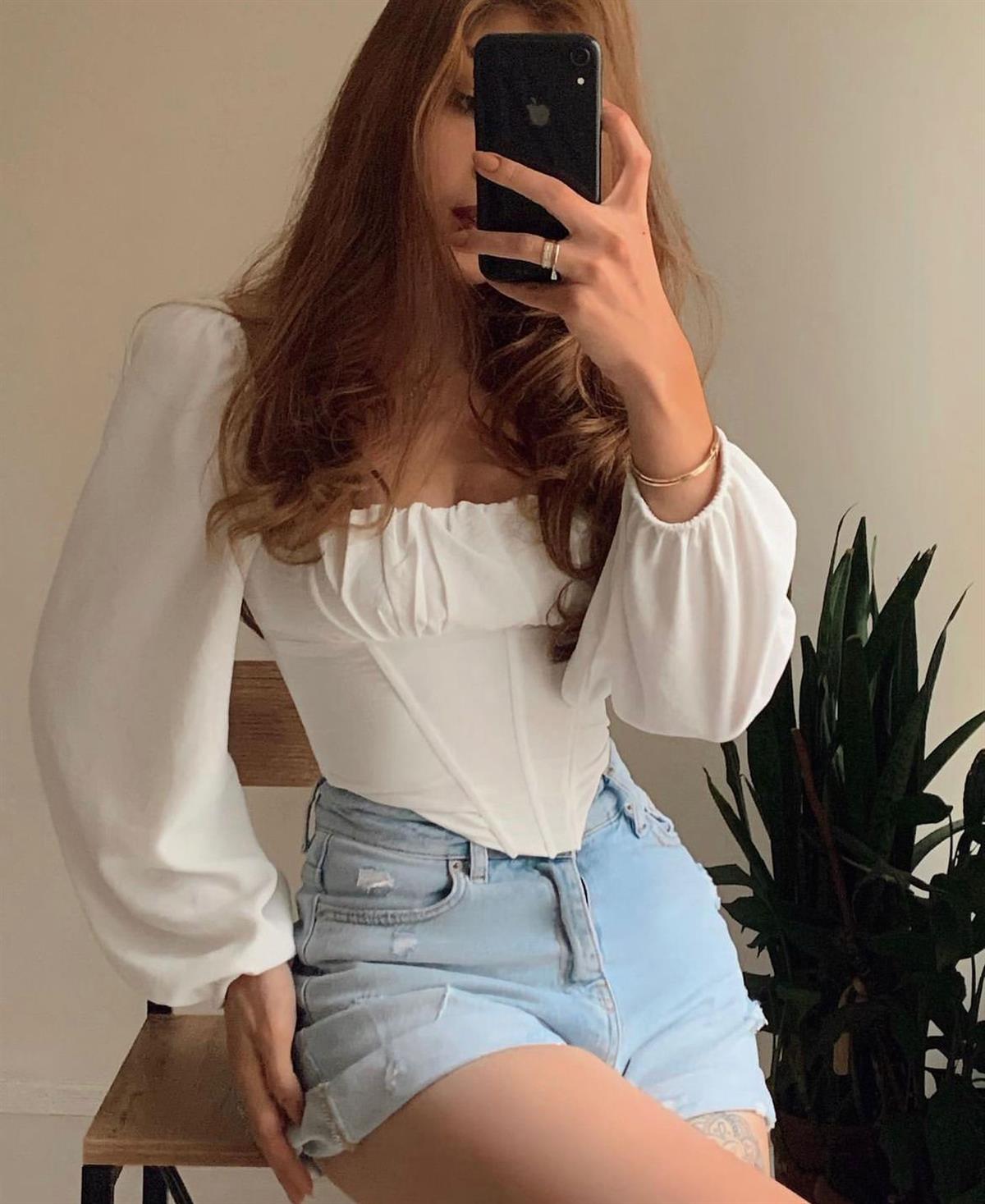 Balenli Korse Bluz İkili Paket