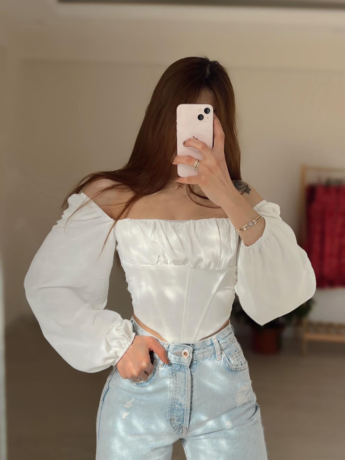 Balenli Korse Bluz İkili Paket