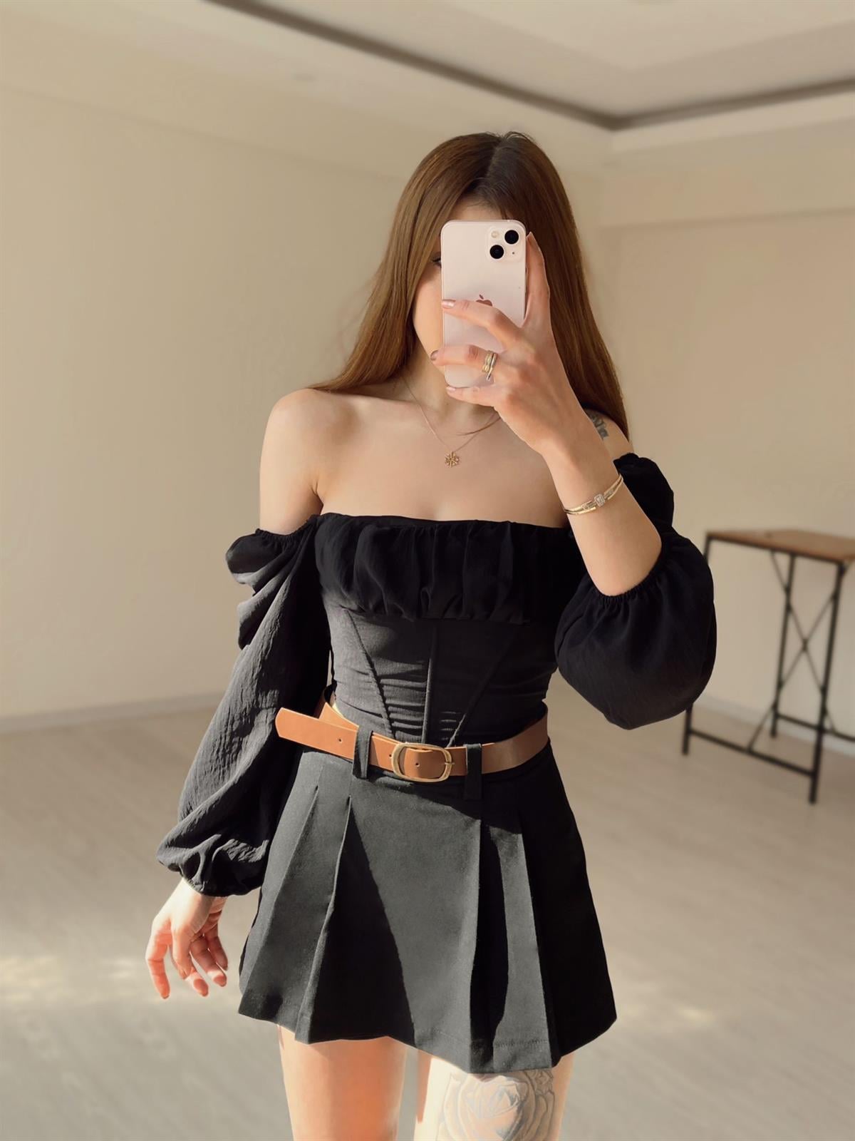 Balenli Korse Bluz İkili Paket