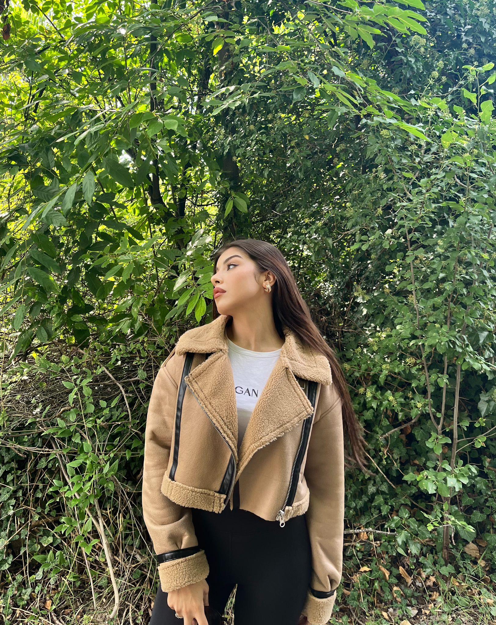 Bianca Kürklü Vizon Crop Ceket