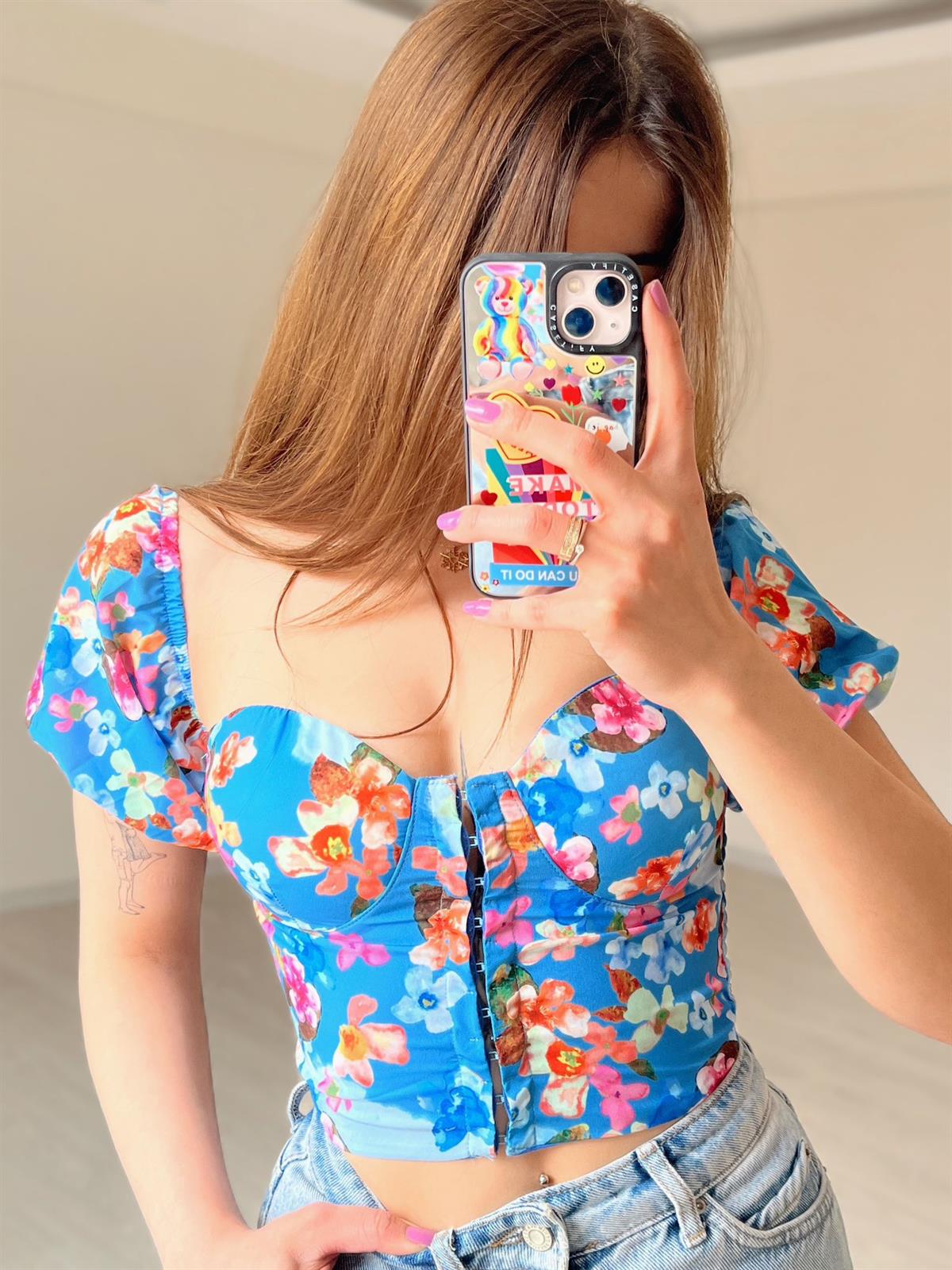 Fairy Çiçek Desen Gloplu Top I