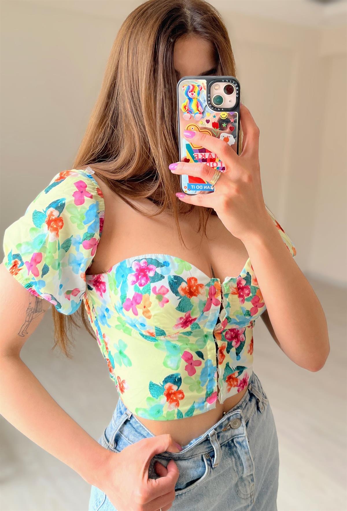 Fairy Çiçek Desen Gloplu Top II