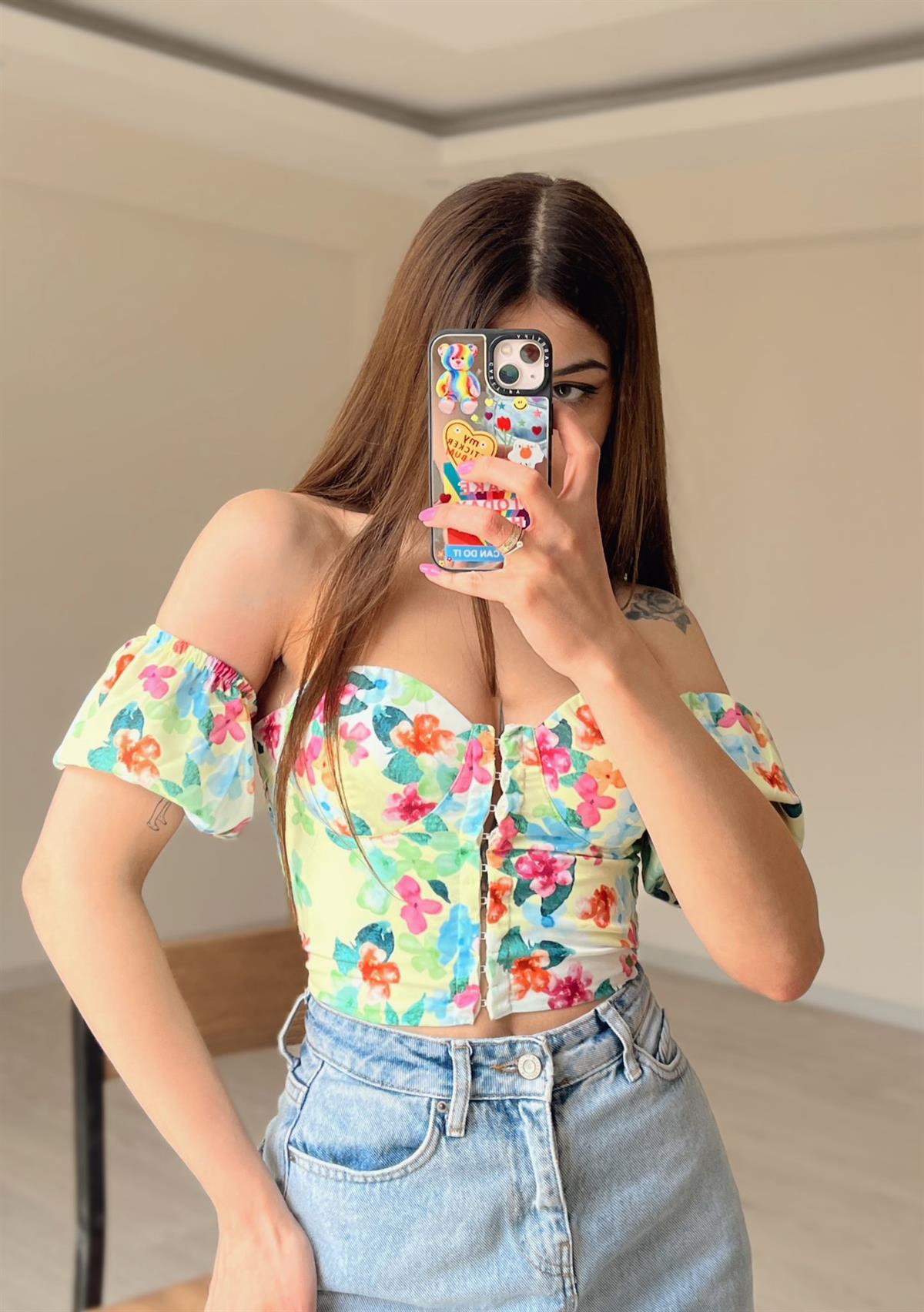 Fairy Çiçek Desen Gloplu Top II
