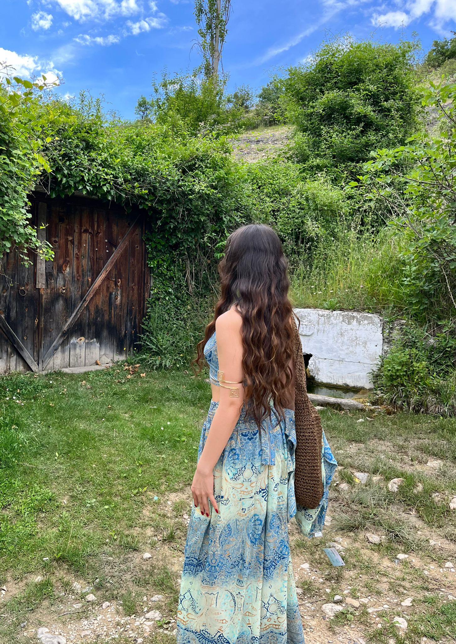 Mantra İpek Kimono Büstiyer Pantolon Üçlü Takım
