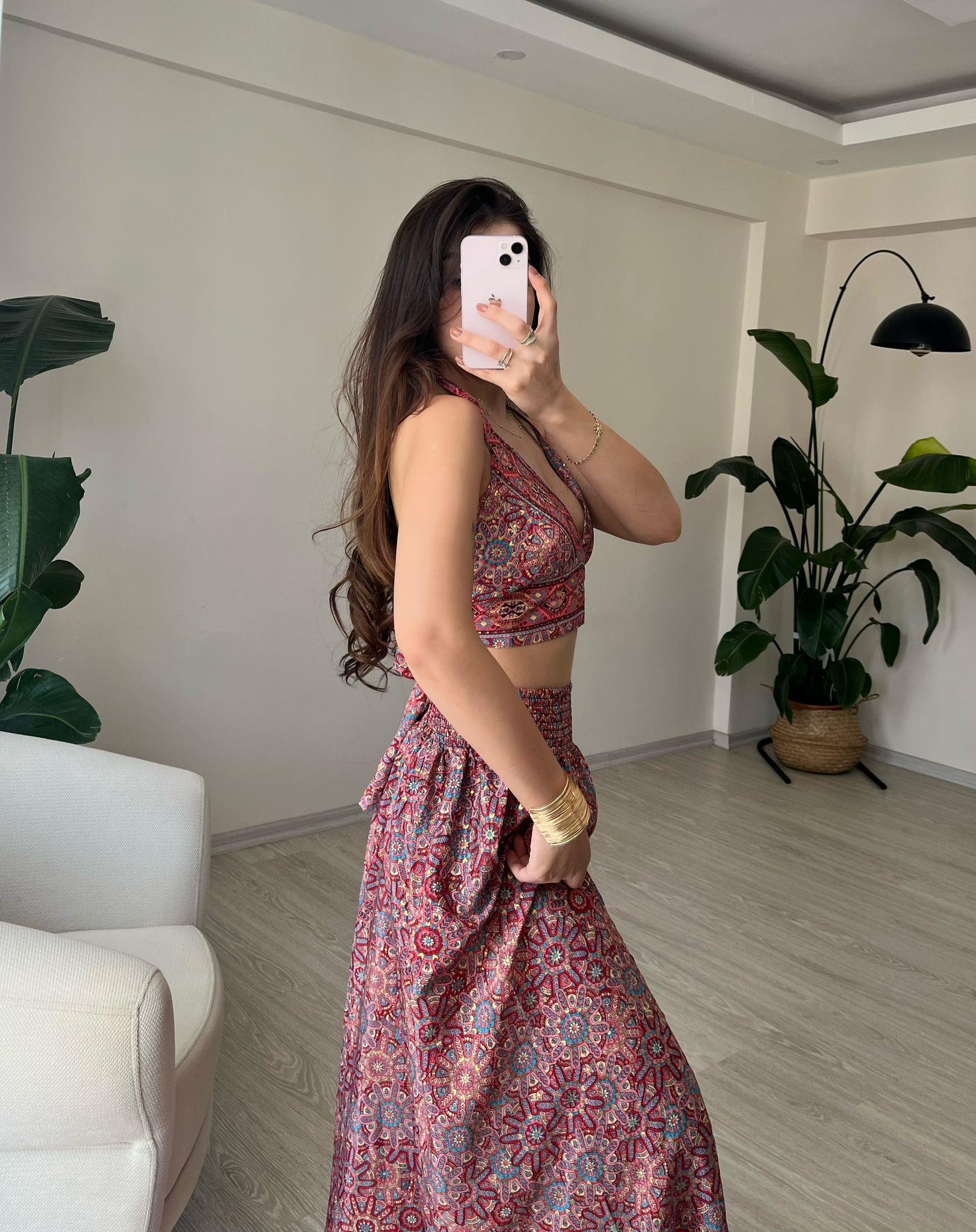 Mantra İpek Kimono Büstiyer Pantolon Üçlü Takım VI