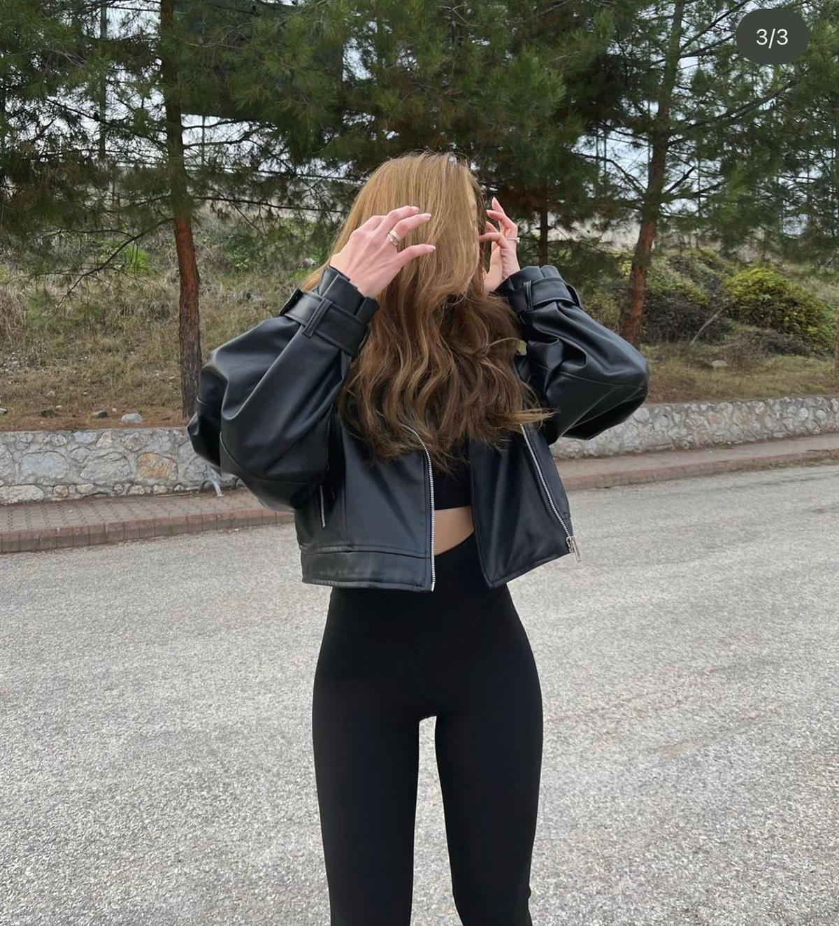 Marka Model Oversize Biker Deri Ceket