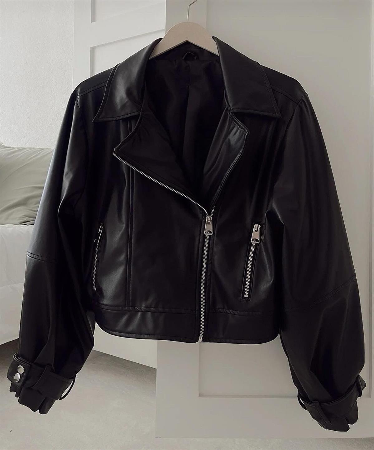 Marka Model Oversize Biker Deri Ceket