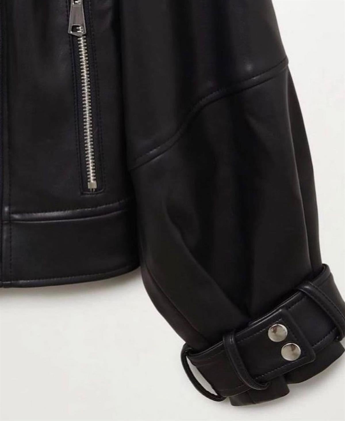 Marka Model Oversize Biker Deri Ceket