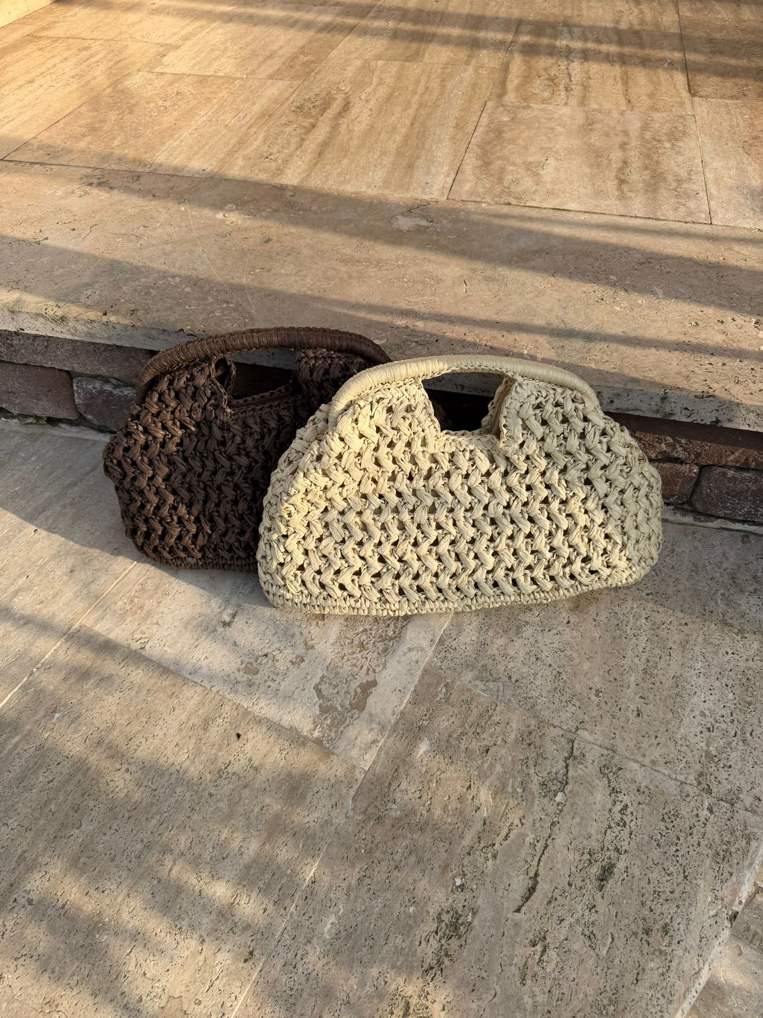 Mngo Model Hasır Clutch El Çantası Natural