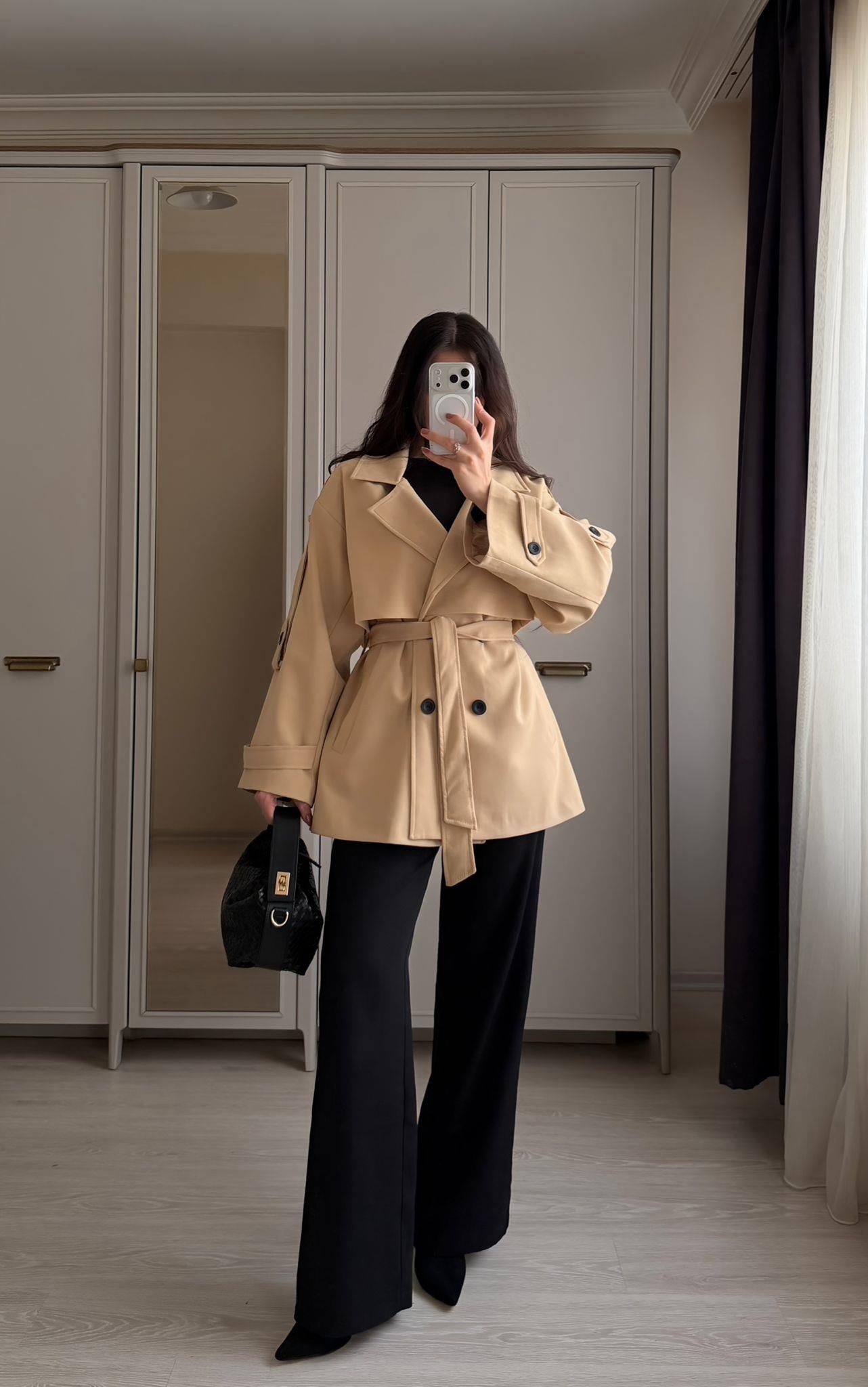 Rue Apoletli Ara Boy Premium Trençkot Bej