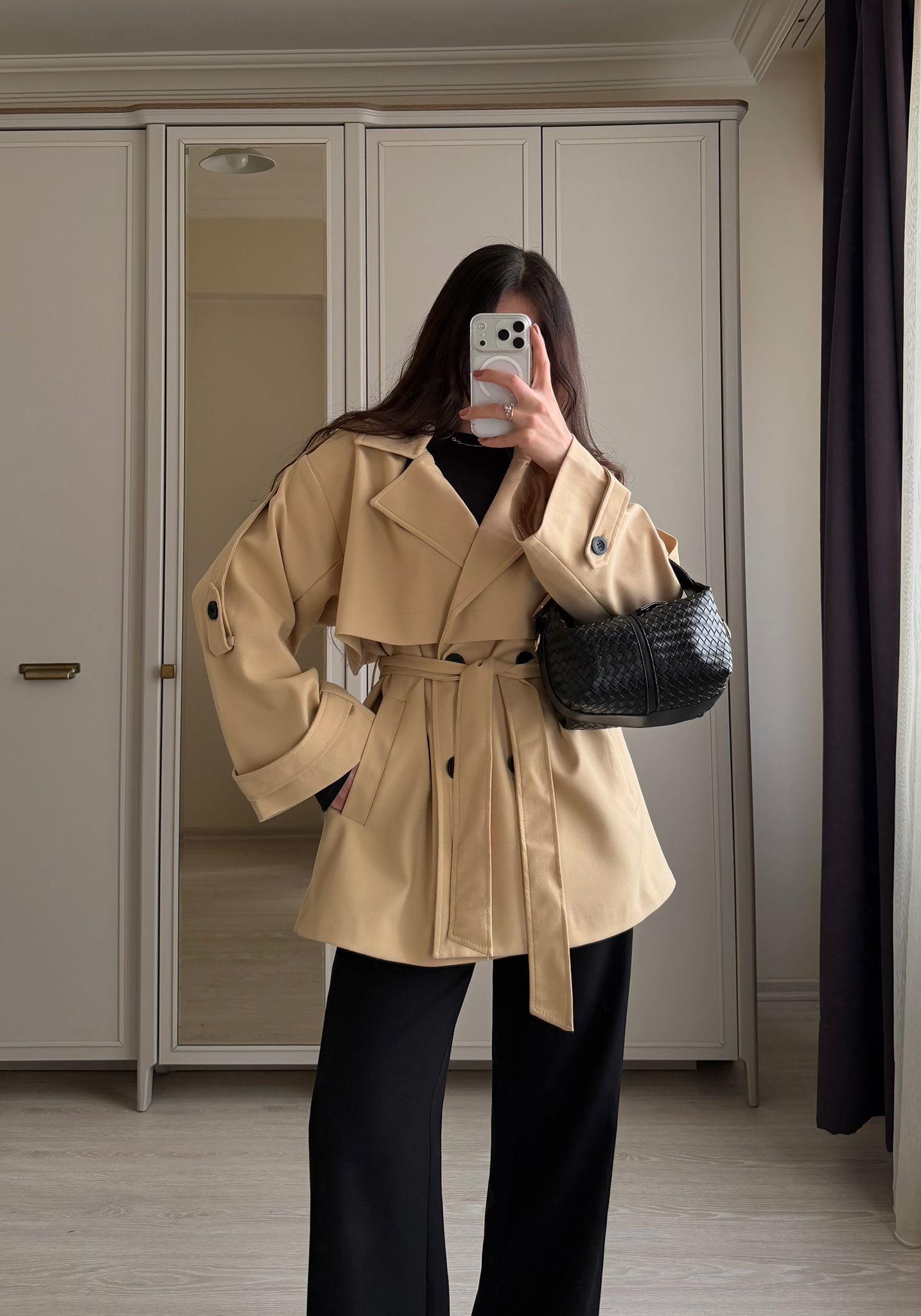 Rue Apoletli Ara Boy Premium Trençkot Bej
