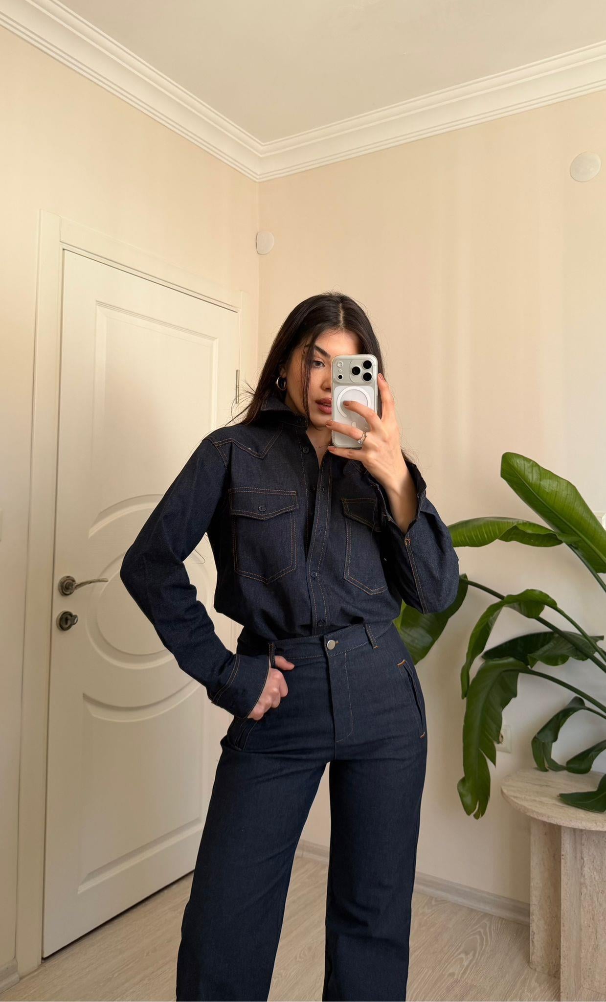 Sorea Gömlek Pantolon İkili Denim Takım