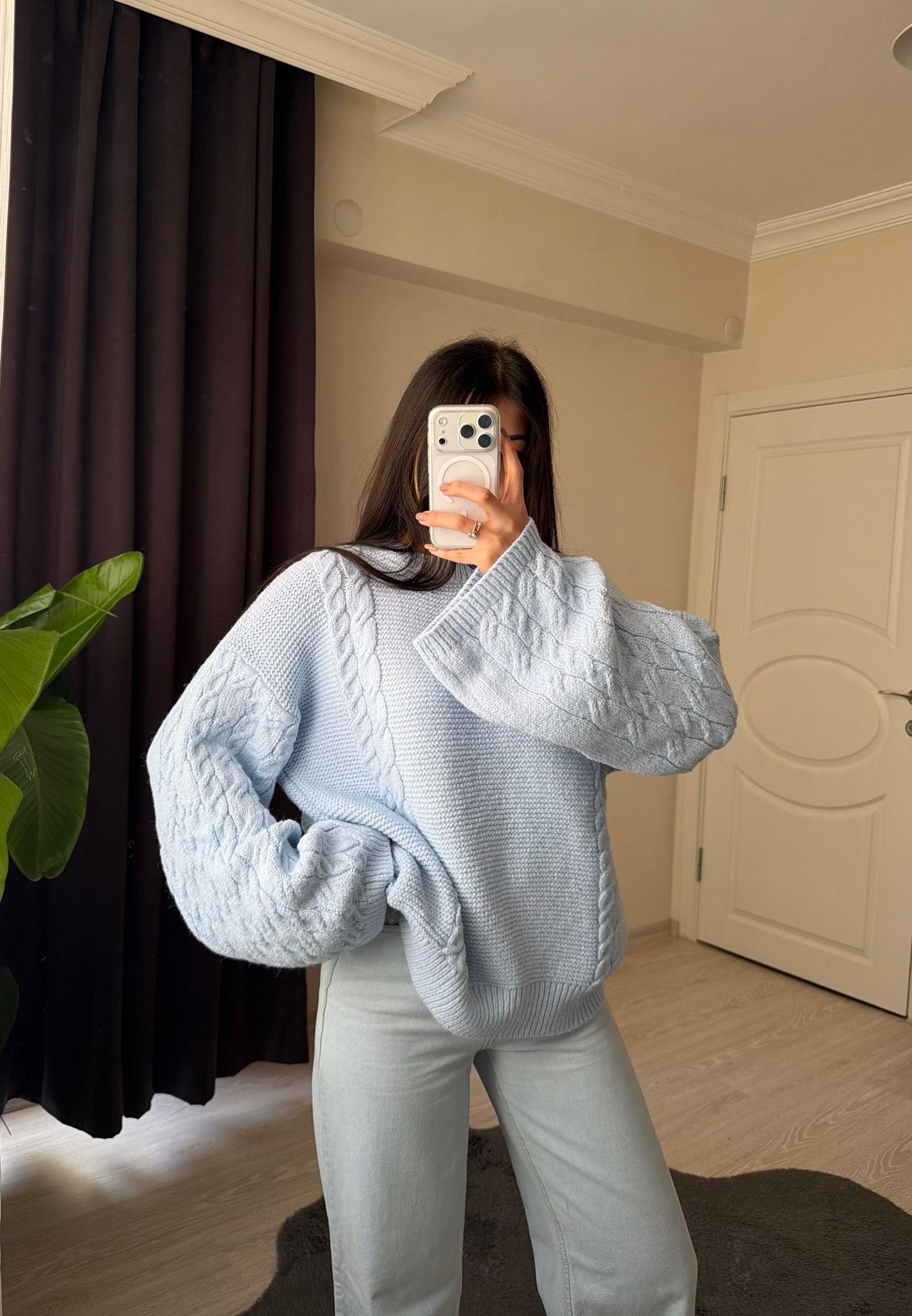 Vaela Saç Örgülü Pinterest Kazak Bebe Mavi