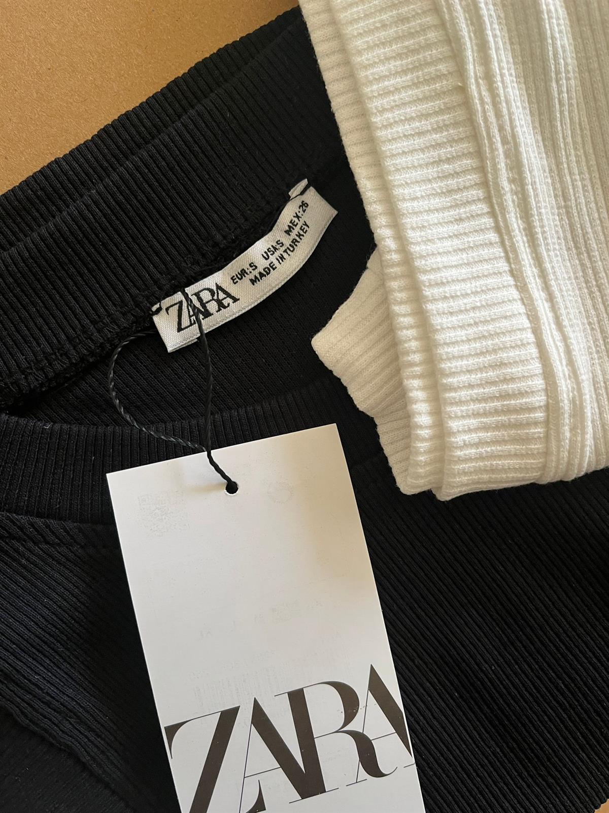 ZR Fitilli Basic Siyah Crop