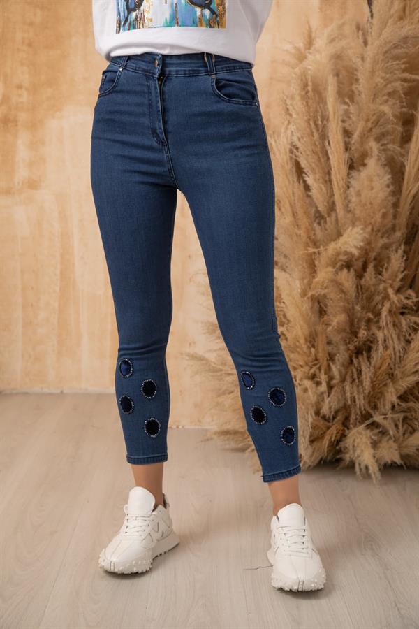 EXMOOD 1016 SLİM İŞLEMELİ JEANS