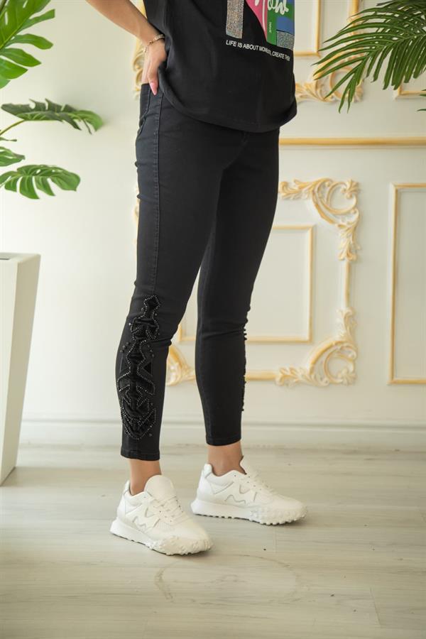 EXMOOD 1018 SLİM İŞLEMELİ JEANS