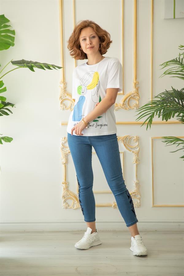 EXMOOD 1018 SLİM İŞLEMELİ JEANS