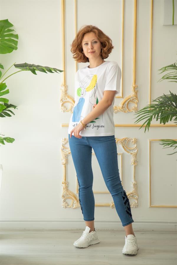 EXMOOD 1018 SLİM İŞLEMELİ JEANS